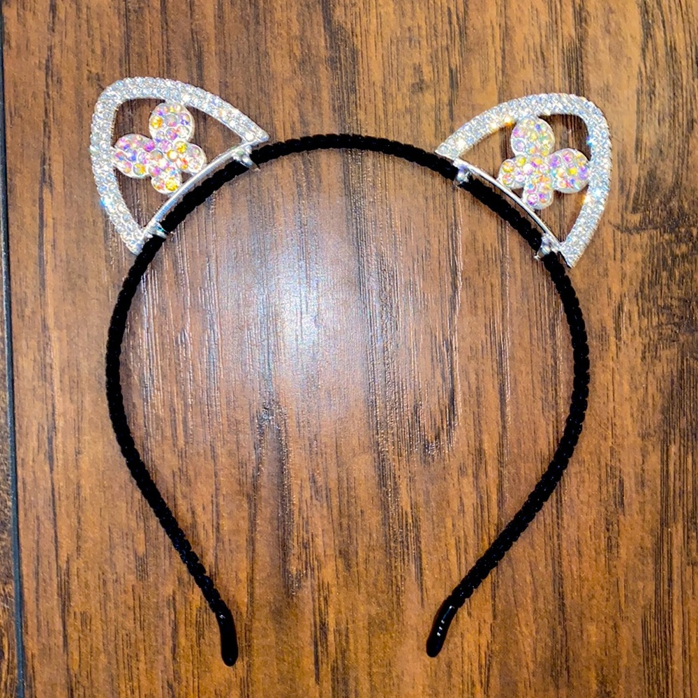 Butterfly Rhinestone Rave Cat Ears